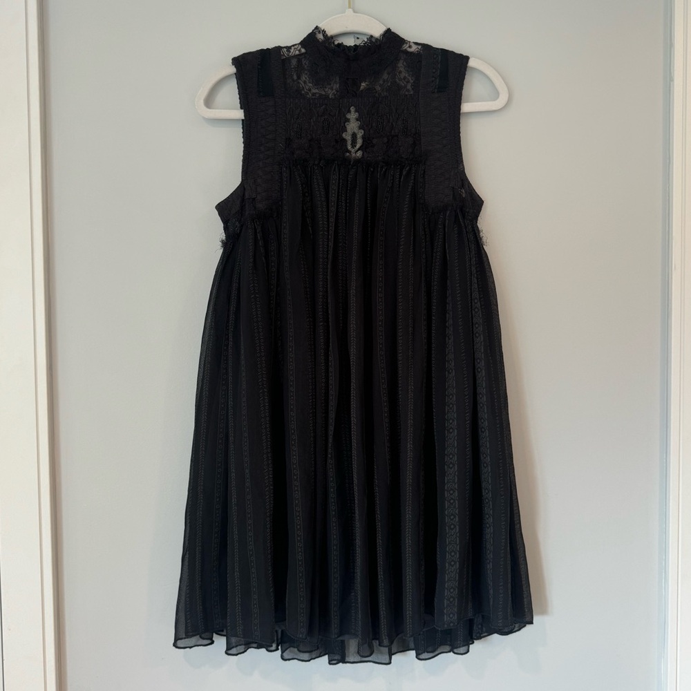 Free People Black Flowy Hippie Dress